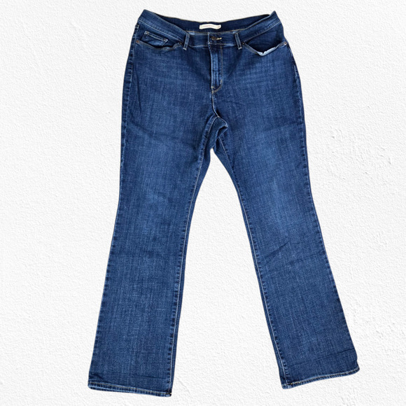 Levi's Medium Wash Classic Mid Rise Stretch Flare Classic Bootcut Jeans Size 32 - Picture 2 of 8